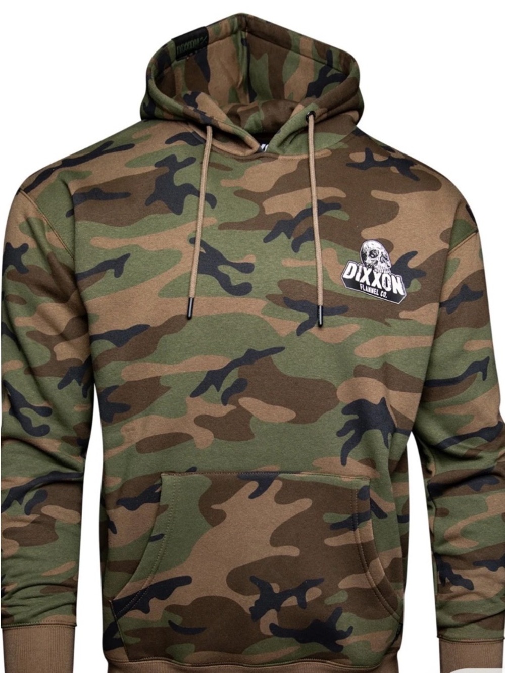 Dixxon Men's Black & White Valhalla Pullover Hoodie - Green Camo - Picture 3 of 3